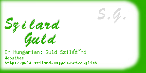 szilard guld business card